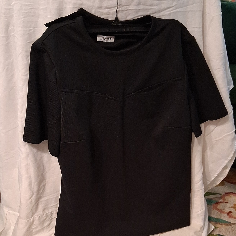 Esprit Black Short-Sleeve Relaxed Tee